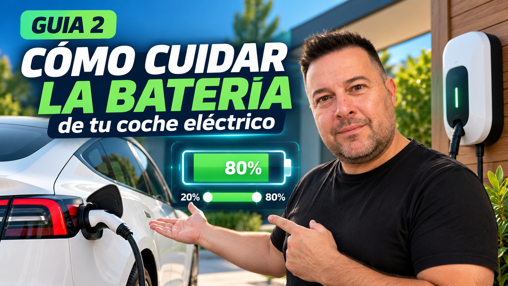 Guía 2 de uso y accesorios: cómo cuidar la batería de un coche eléctrico y entender el límite de carga.