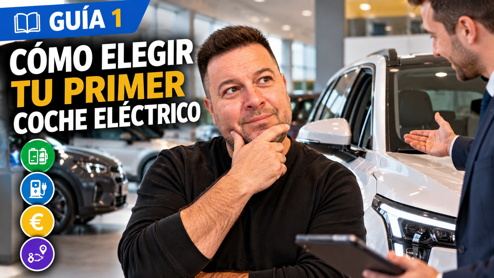 Guía 1 de comprar un coche eléctrico: cómo elegir tu primer modelo según batería, recarga, coste y viajes.